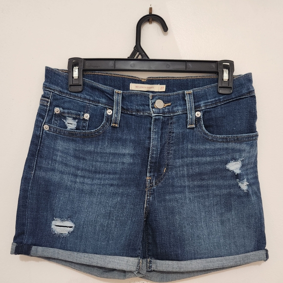 Levi Strauss Mid Length Distressed Jean Shorts. Size 27. - Picture 1 of 7